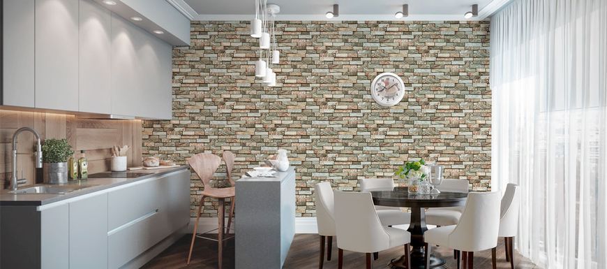 Шпалери паперові вологостійкі Граніт, трикольоровий (OBKV-2230) OBKV-2230 фото